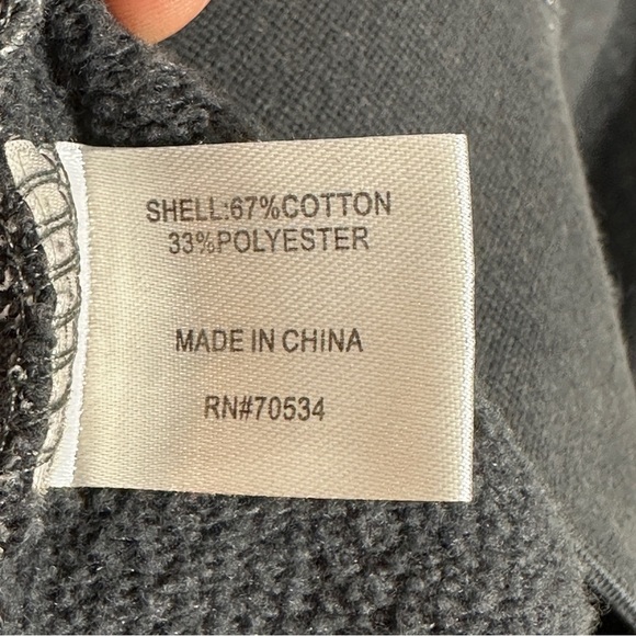 Orvis sweater, gray/white, heavyweight. XL. cotton/poly, cozy, warm - Picture 9 of 12